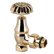 Угловой клапан SR Rubinetterie для радиатора серия Old Style 1/2", цвет: золото, арт. 0337-1500D000