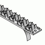 Uponor фиксирующий трак с клеевой полоской 14-20мм, ц/ц 50мм, 1м, артикул 1000018