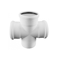 Крестовина REHAU RAUPIANO PLUS 110/110/110/87°, для канализационных труб, арт. 11215541001