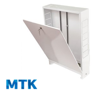 Шкаф распределительный встраиваемый МТК ШРВ-1, для коллектора до 5-ти отводов, 670х125х494