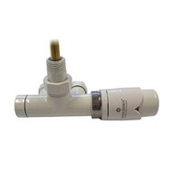 Комплект термостатический SCHLOSSER Duo-plex с погружающей трубкой 3/4 х М22х1,5 белый (угловой, левый), арт. 602100062