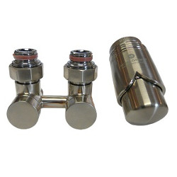 Комплект термостатический эксклюзивный SCHLOSSER 3/4 х M22х1,5 сталь (фигура угловая), арт. 601000032