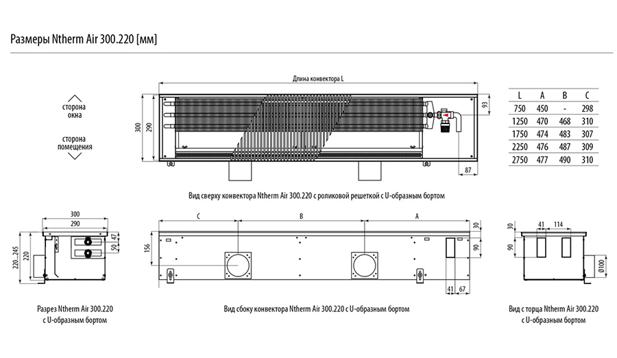 Размеры Ntherm Air 300.220 [мм]