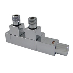 Комплект термостатический SCHLOSSER Duo-plex Square для стальных труб GZ1/2 х GW1/2 хром (форма угловая, правый), арт. 605900069