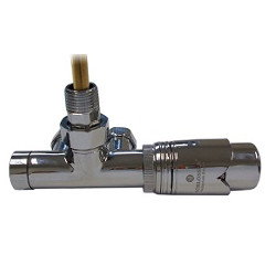 Комплект термостатический SCHLOSSER Duo-plex с погружающей трубкой 3/4 х М22х1,5 хром (угловой, левый), арт. 602100064