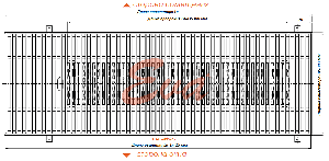 Размеры внутрипольного конвектора КC.250.303. (КCO)